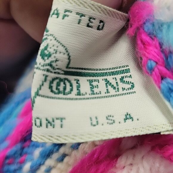 STOWE WOOLENS HANDCRAFTED IN VT WOMENS WINTER WOOL SHERPA W/BRAIDS OSFM - Picture 8 of 8